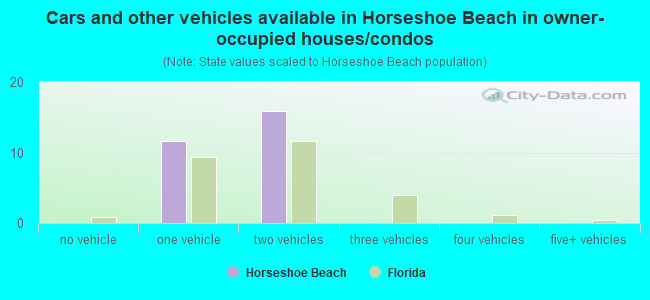 Cars and other vehicles available in Horseshoe Beach in owner-occupied houses/condos