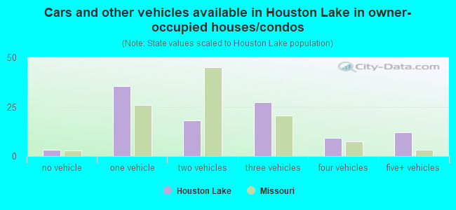 Cars and other vehicles available in Houston Lake in owner-occupied houses/condos