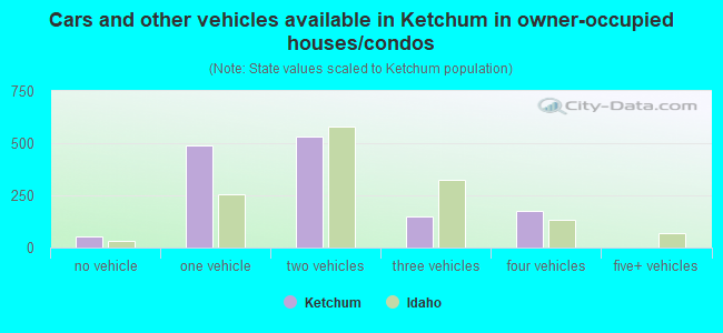 Cars and other vehicles available in Ketchum in owner-occupied houses/condos