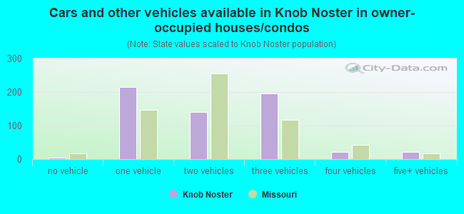 Cars and other vehicles available in Knob Noster in owner-occupied houses/condos
