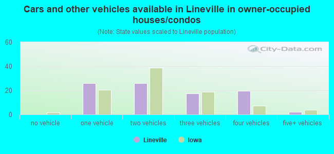 Cars and other vehicles available in Lineville in owner-occupied houses/condos