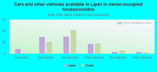 Cars and other vehicles available in Lipan in owner-occupied houses/condos