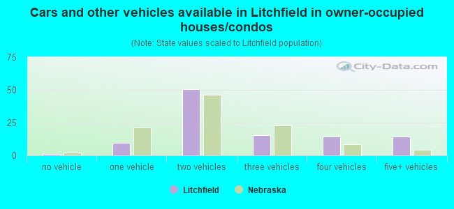 Cars and other vehicles available in Litchfield in owner-occupied houses/condos