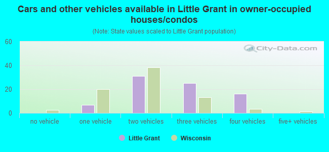Cars and other vehicles available in Little Grant in owner-occupied houses/condos