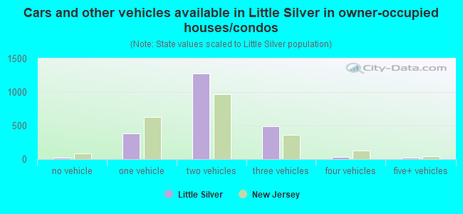 Cars and other vehicles available in Little Silver in owner-occupied houses/condos