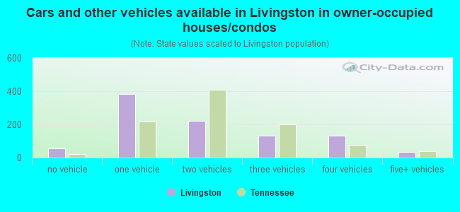 Cars and other vehicles available in Livingston in owner-occupied houses/condos