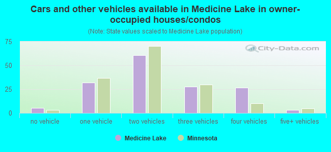 Cars and other vehicles available in Medicine Lake in owner-occupied houses/condos