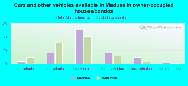 Cars and other vehicles available in Medusa in owner-occupied houses/condos