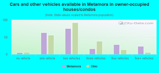 Cars and other vehicles available in Metamora in owner-occupied houses/condos