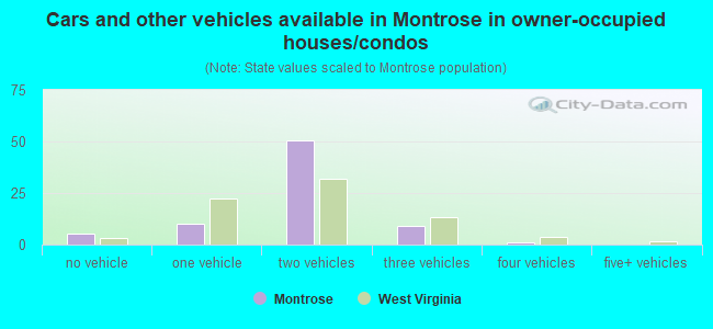 Cars and other vehicles available in Montrose in owner-occupied houses/condos