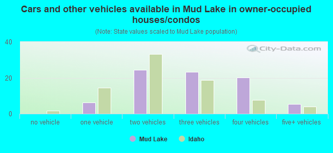 Cars and other vehicles available in Mud Lake in owner-occupied houses/condos