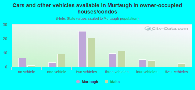 Cars and other vehicles available in Murtaugh in owner-occupied houses/condos