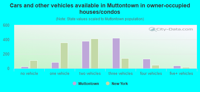 Cars and other vehicles available in Muttontown in owner-occupied houses/condos