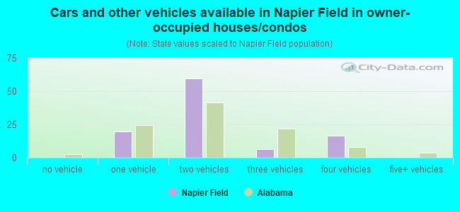 Cars and other vehicles available in Napier Field in owner-occupied houses/condos