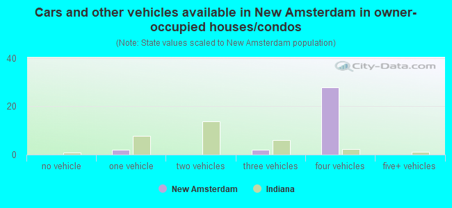 Cars and other vehicles available in New Amsterdam in owner-occupied houses/condos