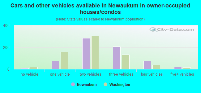 Cars and other vehicles available in Newaukum in owner-occupied houses/condos