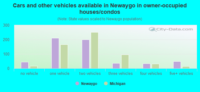 Cars and other vehicles available in Newaygo in owner-occupied houses/condos