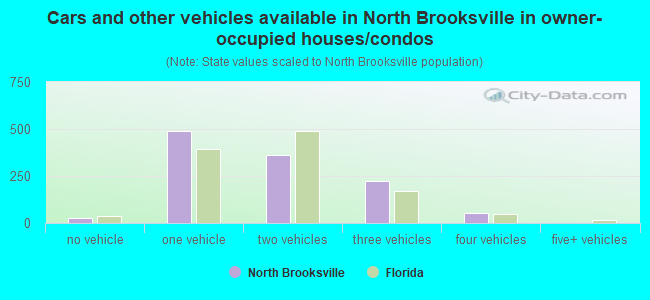 Cars and other vehicles available in North Brooksville in owner-occupied houses/condos