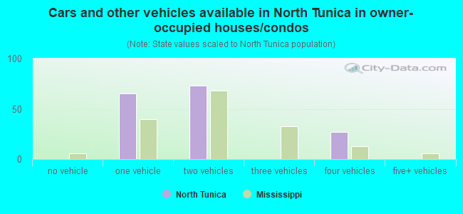 Cars and other vehicles available in North Tunica in owner-occupied houses/condos