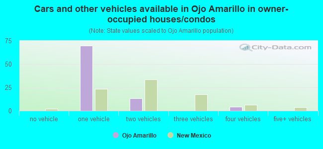 Cars and other vehicles available in Ojo Amarillo in owner-occupied houses/condos