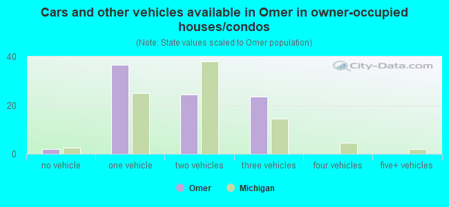 Cars and other vehicles available in Omer in owner-occupied houses/condos