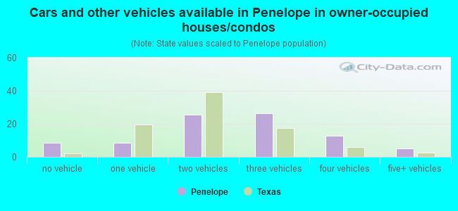 Cars and other vehicles available in Penelope in owner-occupied houses/condos