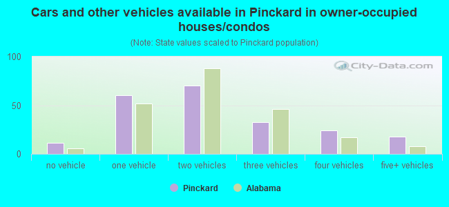 Cars and other vehicles available in Pinckard in owner-occupied houses/condos