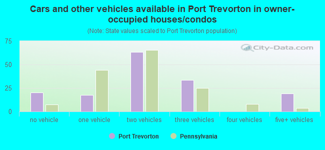 Cars and other vehicles available in Port Trevorton in owner-occupied houses/condos