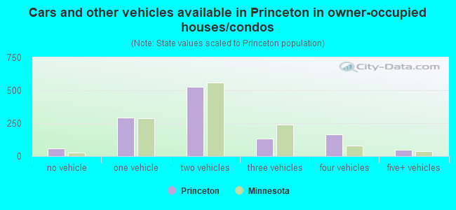 Cars and other vehicles available in Princeton in owner-occupied houses/condos