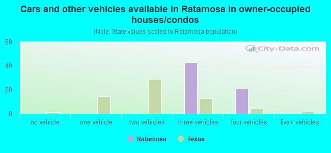 Cars and other vehicles available in Ratamosa in owner-occupied houses/condos