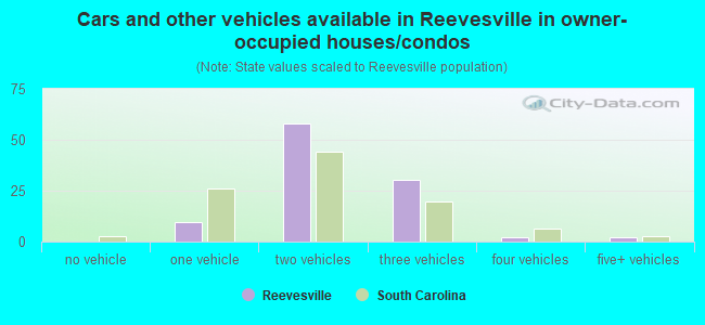 Cars and other vehicles available in Reevesville in owner-occupied houses/condos
