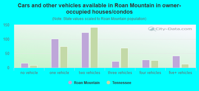 Cars and other vehicles available in Roan Mountain in owner-occupied houses/condos