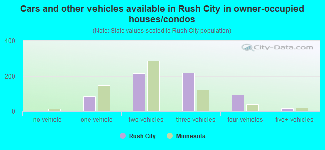 Cars and other vehicles available in Rush City in owner-occupied houses/condos