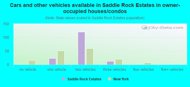 Cars and other vehicles available in Saddle Rock Estates in owner-occupied houses/condos