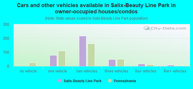 Cars and other vehicles available in Salix-Beauty Line Park in owner-occupied houses/condos