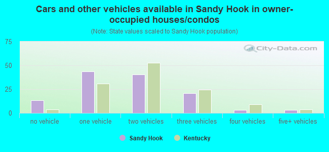 Cars and other vehicles available in Sandy Hook in owner-occupied houses/condos