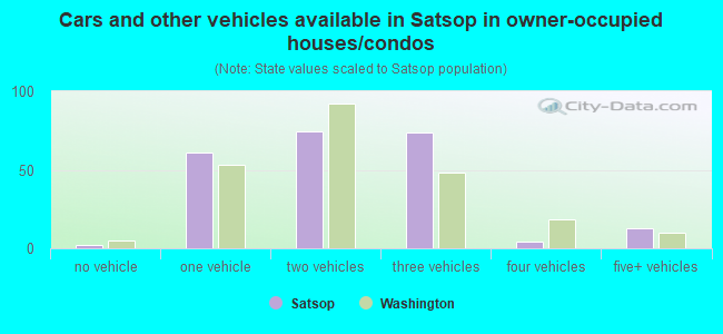 Cars and other vehicles available in Satsop in owner-occupied houses/condos