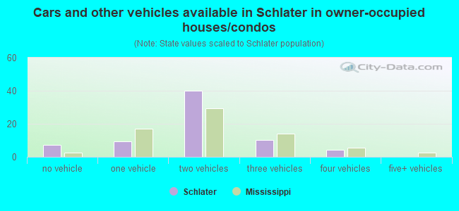 Cars and other vehicles available in Schlater in owner-occupied houses/condos