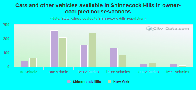 Cars and other vehicles available in Shinnecock Hills in owner-occupied houses/condos