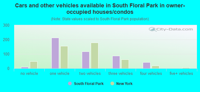Cars and other vehicles available in South Floral Park in owner-occupied houses/condos