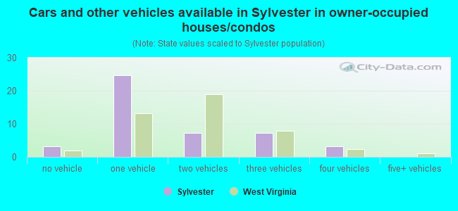 Cars and other vehicles available in Sylvester in owner-occupied houses/condos