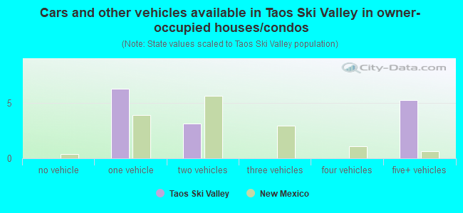 Cars and other vehicles available in Taos Ski Valley in owner-occupied houses/condos