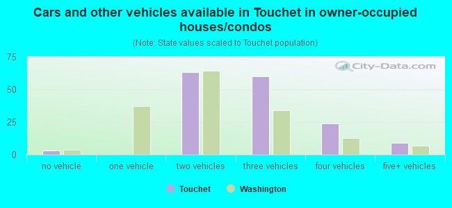 Cars and other vehicles available in Touchet in owner-occupied houses/condos