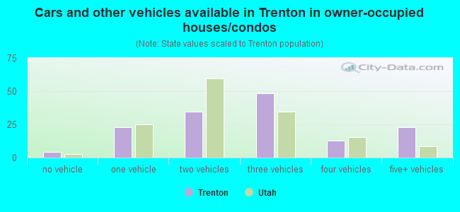 Cars and other vehicles available in Trenton in owner-occupied houses/condos