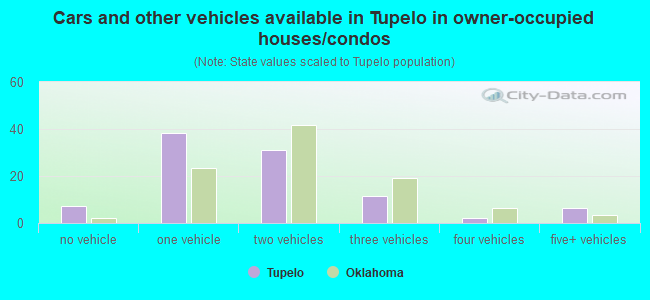 Cars and other vehicles available in Tupelo in owner-occupied houses/condos