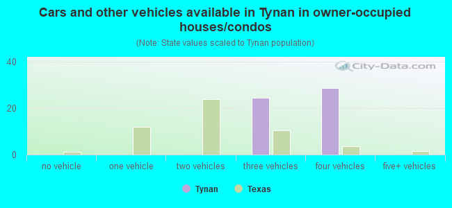 Cars and other vehicles available in Tynan in owner-occupied houses/condos