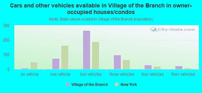 Cars and other vehicles available in Village of the Branch in owner-occupied houses/condos