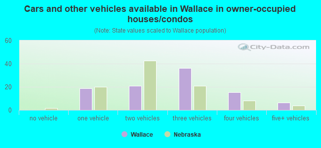 Cars and other vehicles available in Wallace in owner-occupied houses/condos