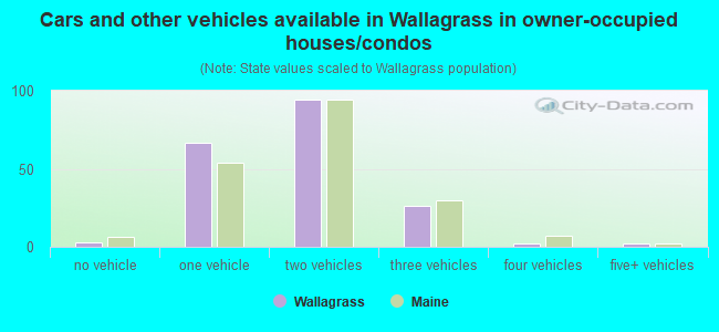 Cars and other vehicles available in Wallagrass in owner-occupied houses/condos