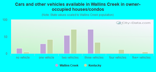 Cars and other vehicles available in Wallins Creek in owner-occupied houses/condos